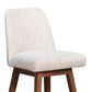 Blue River Amalie Swivel Barstool Stool with Beige Cushion in Brown Oak, , large