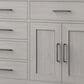 Lexora Home Abbey 72" Double Bathroom Vanity in Grey Oak with 2 cm White Cultured Marble Top, Rectangular Sinks and 34" Mirrors, , large