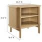 Modway Cadence Open 2 Shelves Nightstand in Oak, , large