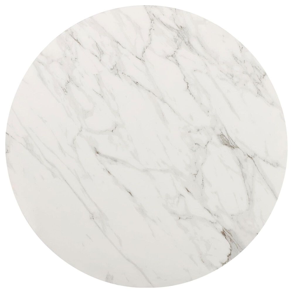 Urban Home Winston Round Dining Table in Oat Milk and Champagne - Table Only, , large