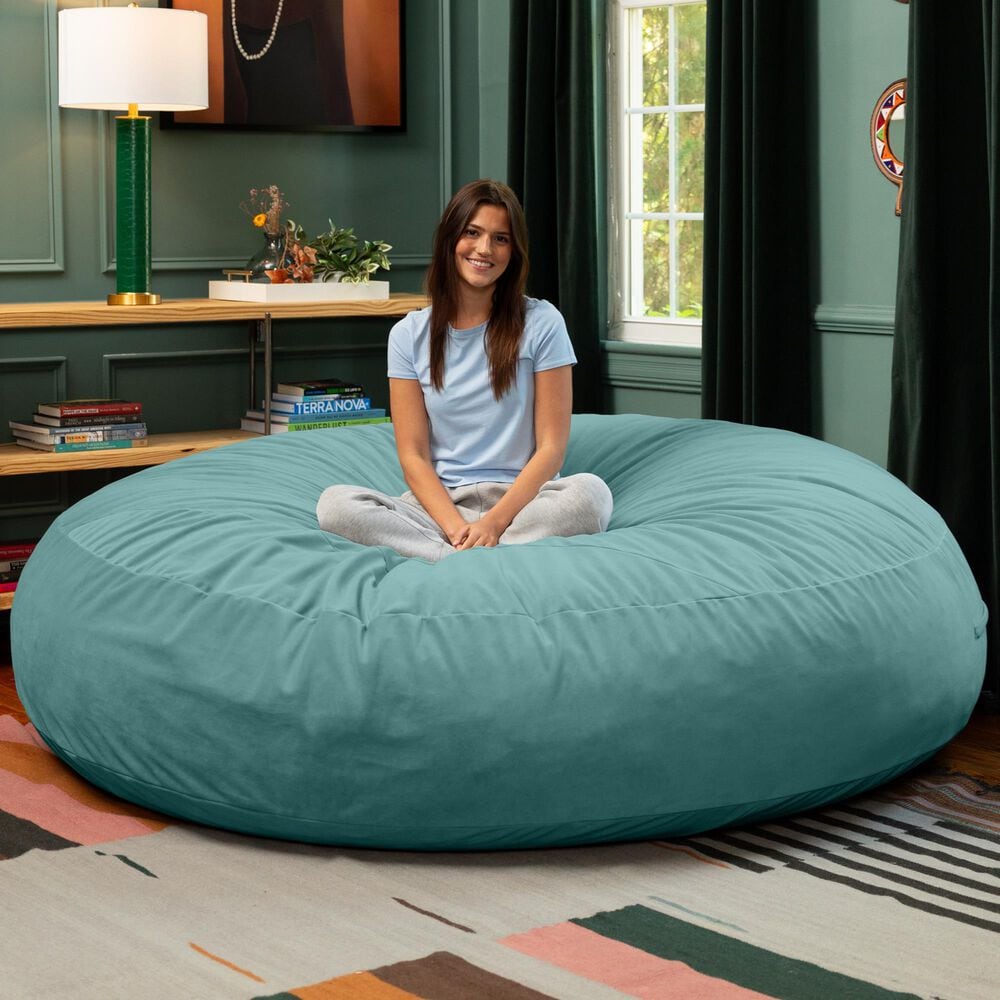 Jaxx Cocoon 6&#39; Oversized Bean Bag Chair in Turquoise, , large