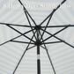 HOMLUX 10" Patio Umbrella with Adjustable Tilt and Scalloped Edge in Blue, , large
