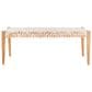 Safavieh Bandelier Bench with Off White Leather in Natural, , large