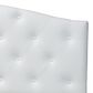 Baxton Studio Myra Full Headboard with White Upholstered in Black, , large