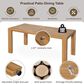 Hearth and Haven 7-Piece Outdoor Dining Set with Beige Cushions in Light Teak, , large