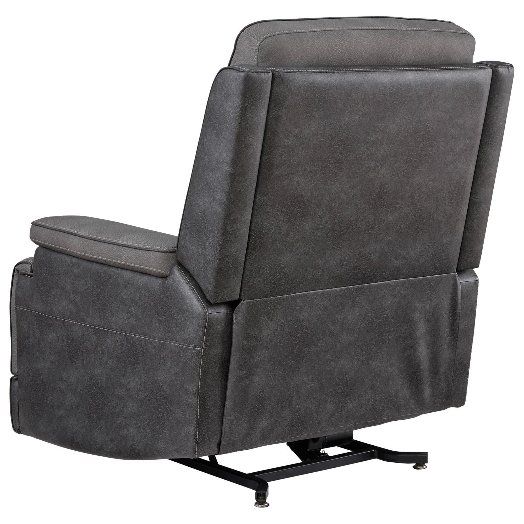 Ashley 4Z-Peaceful Pause Power Lift Recliner in Slate