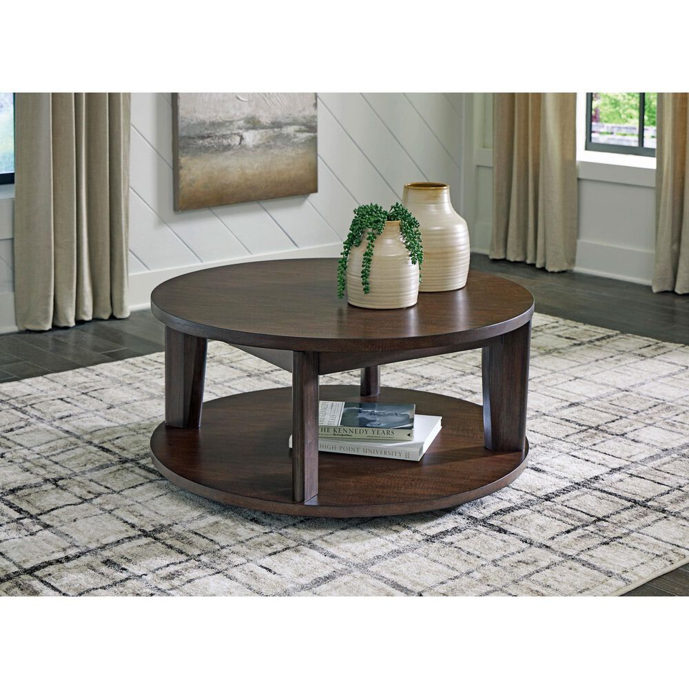 Ashley Korestone 2 Cocktail Table in Dark Brown, , large