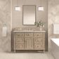 James Martin Vanities Lorelai 48" Single Vanity in Whitewashed Oak with 3 cm Eternal Jasmine Pearl Quartz Top, , large