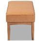 Baxton Studio Arvid Dining Bench with Tan Cushion in Walnut Brown, , large