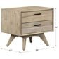 Blue River Baly 2 Drawer Nightstand in Gray Sandblast Summer/Black, , large