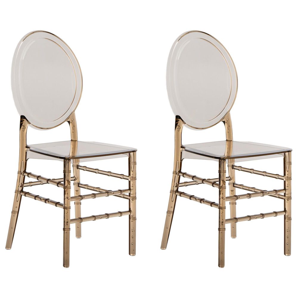 Rta Products Llc Ghost Stackable Side Chair in Amber (Set of 2), , large