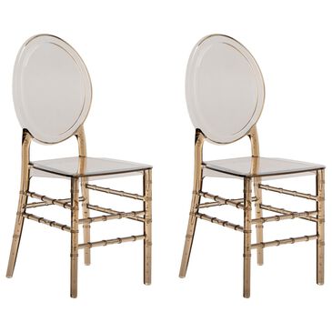 Rta Products Llc Ghost Stackable Side Chair in Amber (Set of 2), , large