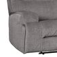 Benchcraft Coombs Double Power Reclining Loveseat with Console in Charcoal, , large