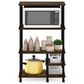 HOMLUX Turn-N-Tube 4-Tier Kitchen Storage Cart in Amber Pine and Black, , large