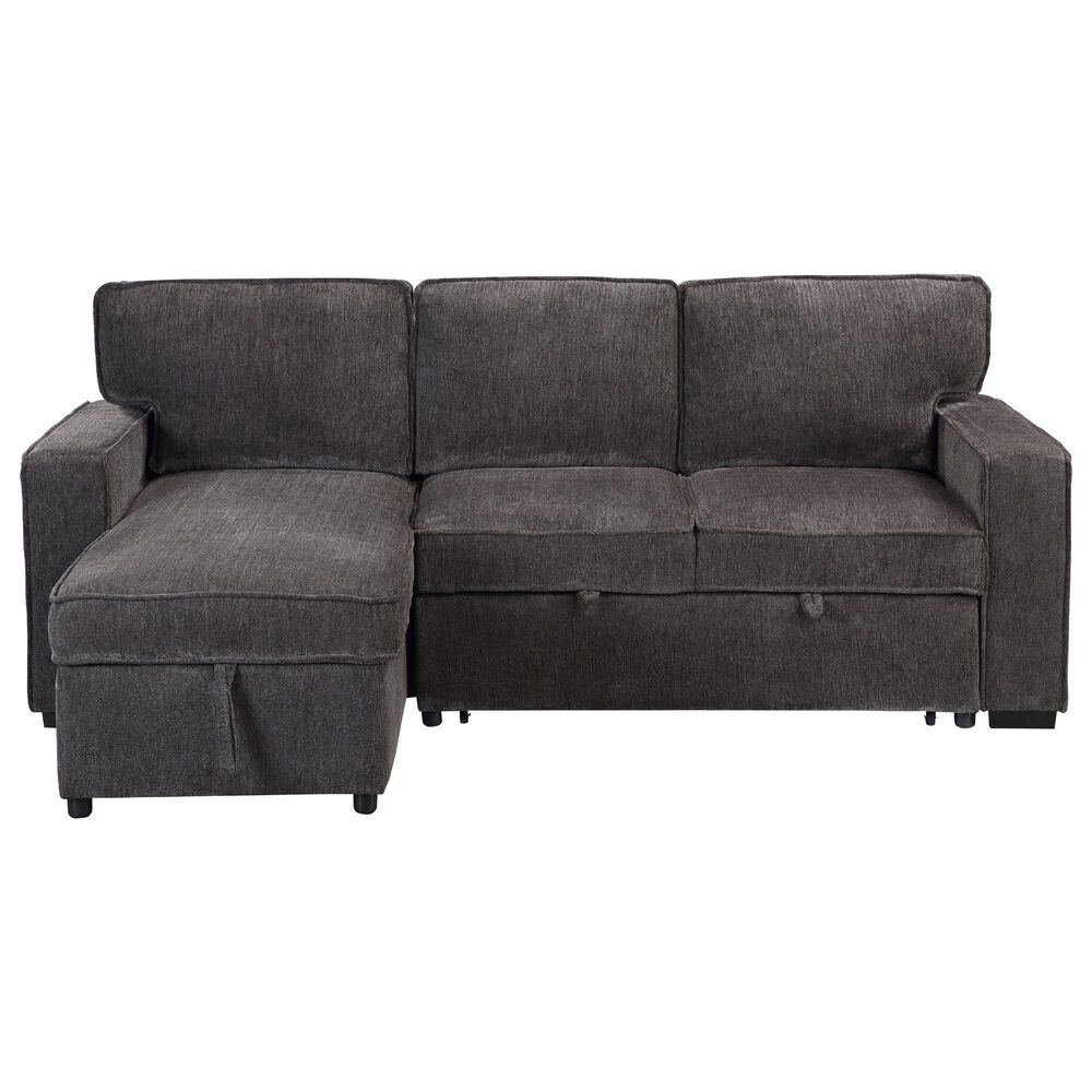 Modern Market Stationary Sleeper Sofa Chaise in Dark Grey, , large