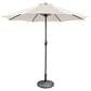Furniture of America Cyrus 9" Crank Lift Octagon Patio Umbrella with Base in Beige, , large