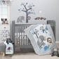 Lambs and Ivy Jungle Fun Sheet in White, Gray and Blue, , large