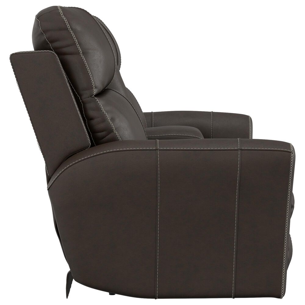Catnapper Fredda Power Reclining Console Loveseat with Power Headrests in Coffee, , large