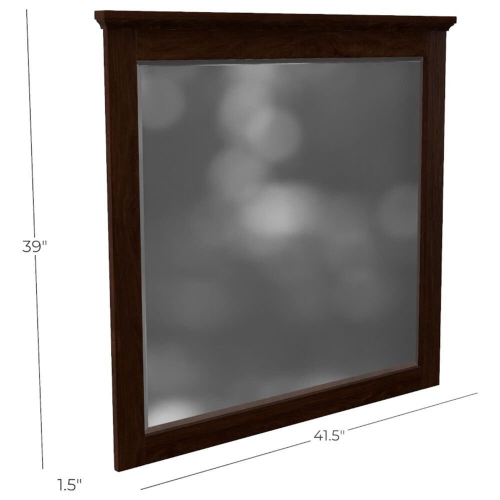Archbold Furniture Heritage 6 Drawer Dresser and Mirror in Brown Mahogany, , large
