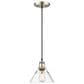 Golden Lighting Orwell 1-Light Small Pendant with Clear Glass Shade in Aged Brass, , large