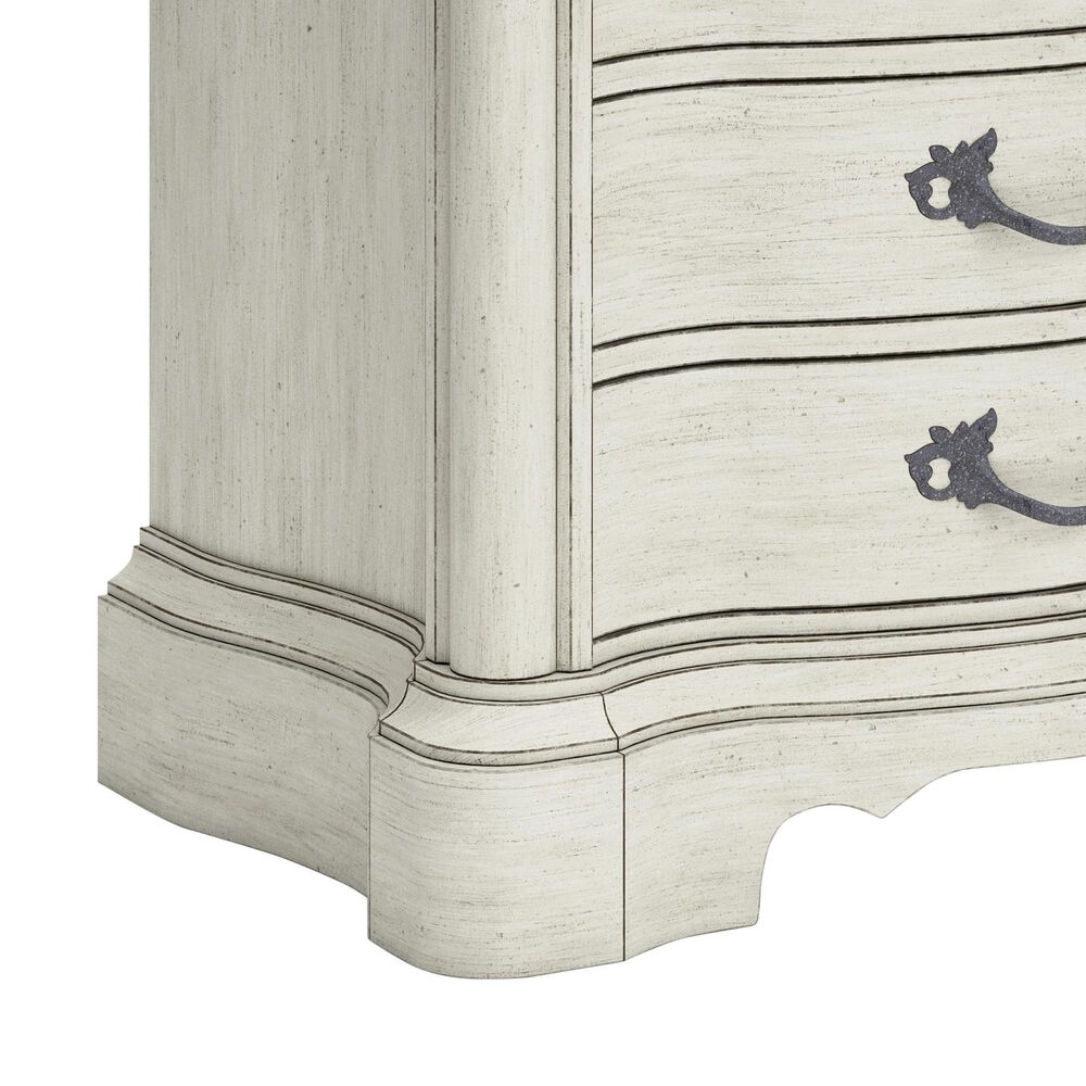 Millenium Arlendyne Queen Upholstered Bed with 2 Nightstands in Antique White, , large