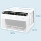 Keystone 8000 BTU Window Mounted Inverter Air Conditioner with Supplemental Heat in White, , large