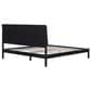 Walker Edison Cama King Platform Bed with Slatted Headboard in Black, , large
