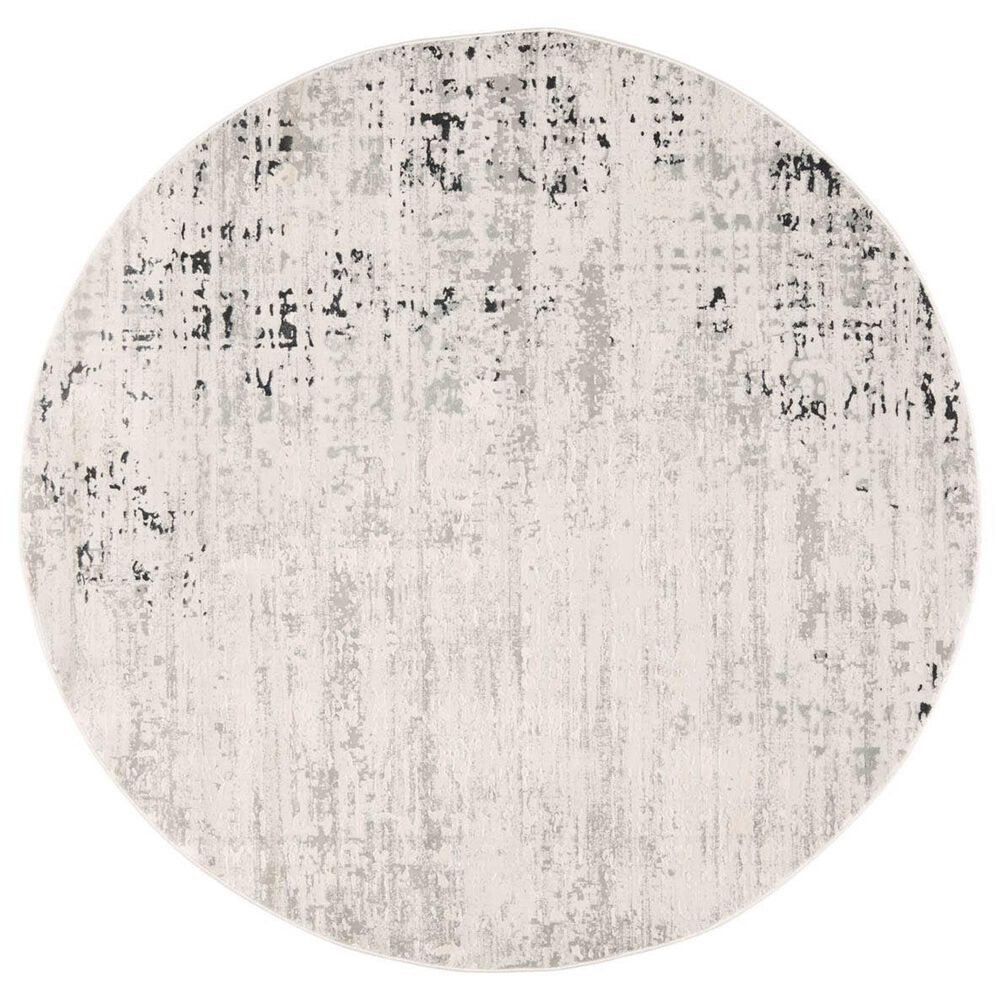 Jaipur Cirque Cian Light Gray and Dove 7"10" Round Area Rug, , large