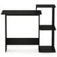 HOMLUX 40" Computer Desk with Open Side Shelves in Americano and Black, , large