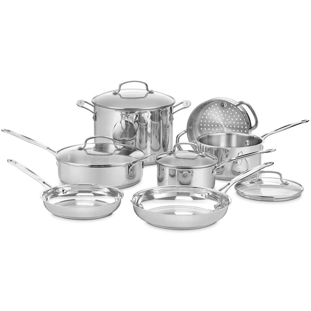 Cuisinart - 11 Piece Cookware Set - Stainless Steel