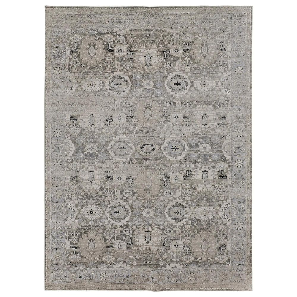 Feizy Macklaine 9"2" x 12" Beige and Silver Area Rug, , large