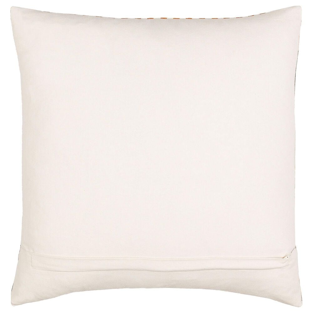 Surya Jason Wu 20&quot; Square Throw Pillow in Cream, Orange, Yellow, Grass Green and Dark Green, , large