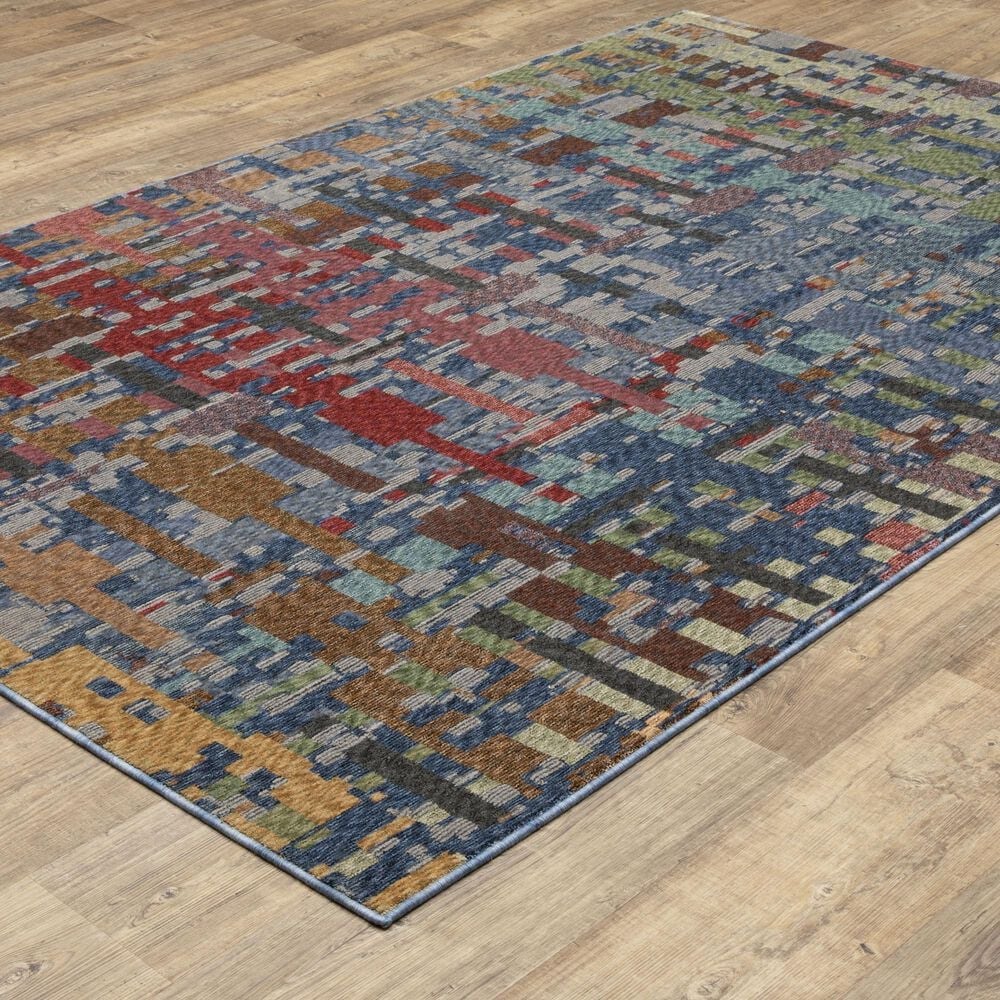 Oriental Weavers Tisdell Blue and Multicolor 9&#39;10&quot; x 12&#39;8&quot; Area Rug, , large