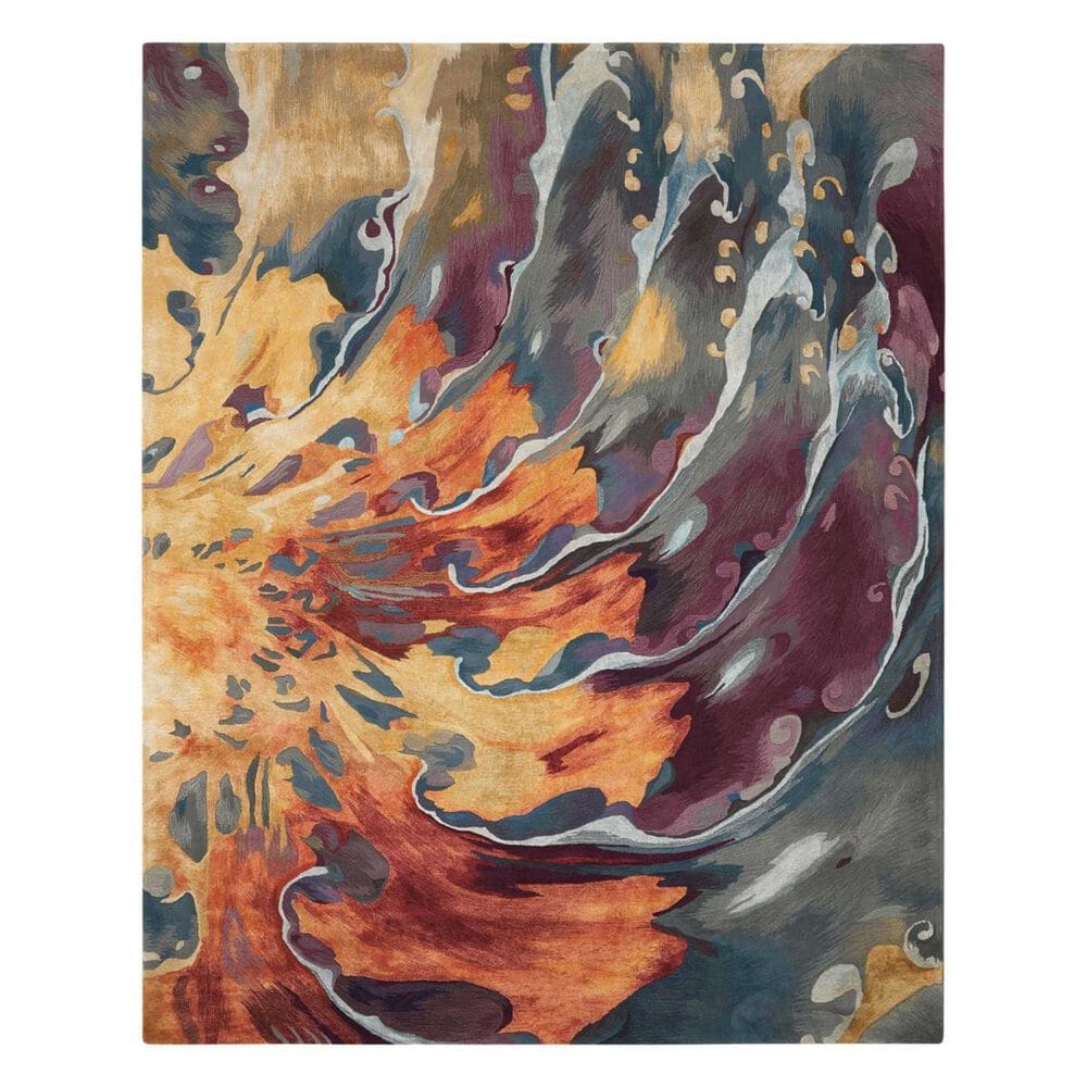 Nourison Prismatic PRS08 3"9" x 5"9" Yellow Area Rug, , large
