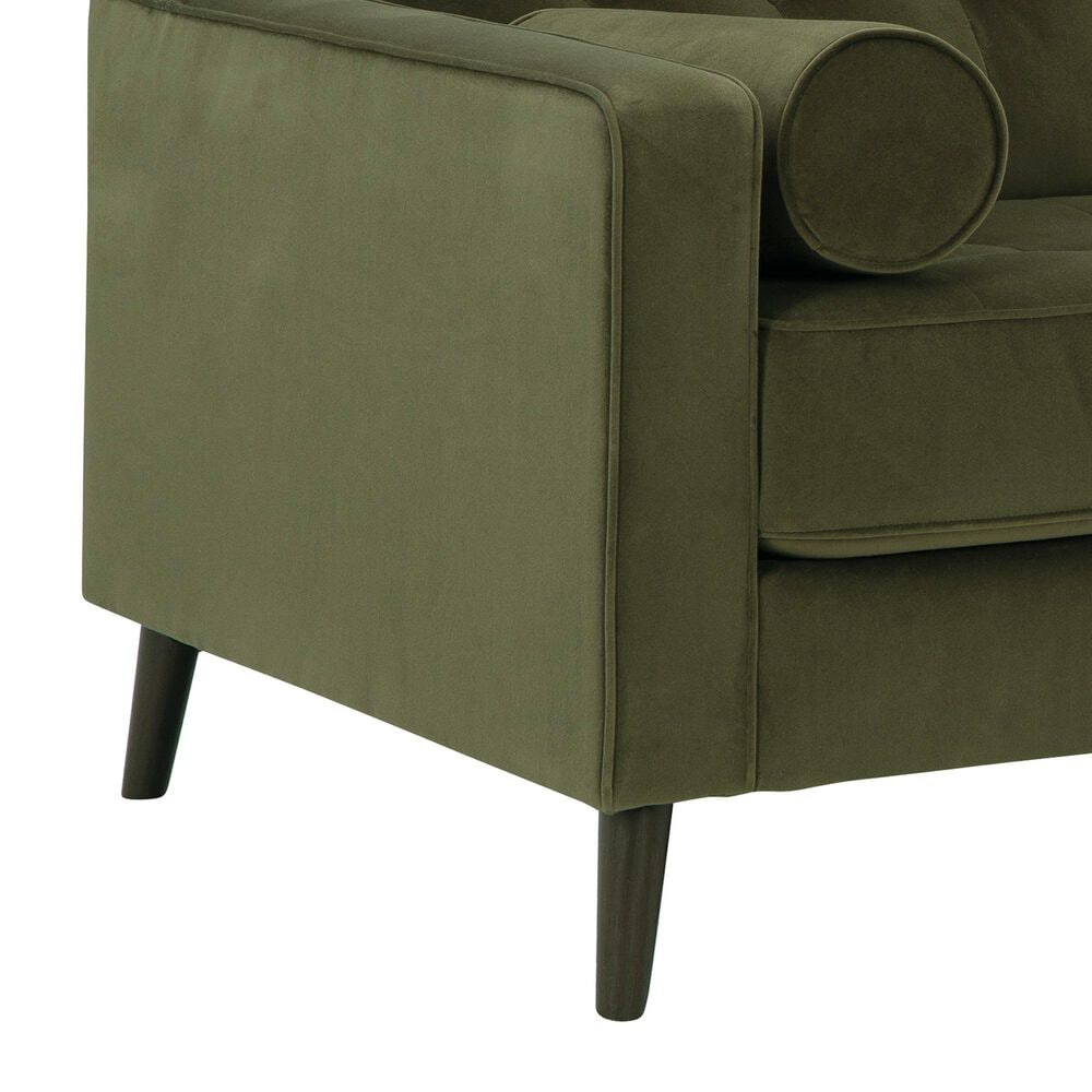 37B Reveon Lakes Stationary Loveseat in Olive Velvet, , large