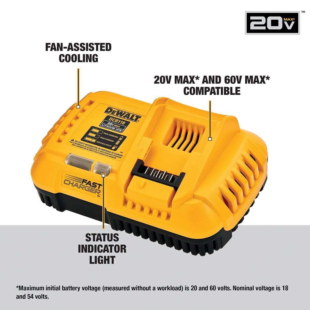 Fast charger for dewalt 20v outlet
