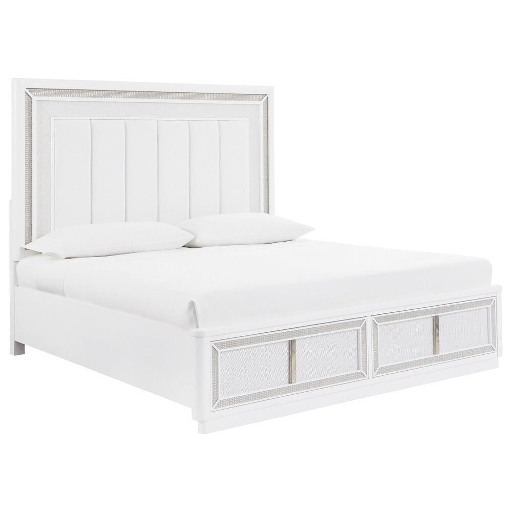 Millenium Chalanna 4-Piece California King Bedroom Set in White Lacquer, , large