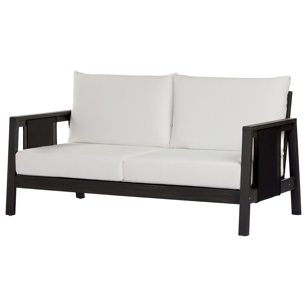 HOMLUX 4-Pieces Outdoor Conversation Set in White and Black, , large