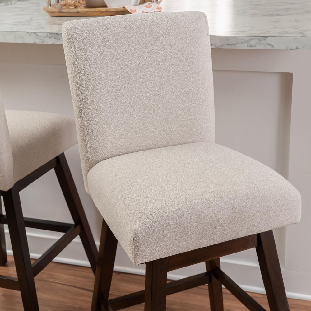 Linon Home Decor Cyrus Swivel Bar Stool in Brown (Set of 2), , large