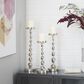 Maple and Jade Candle Holder in Polished Silver (Set of 3), , large