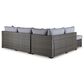 Ashley Petal Road 4-Piece Patio Sectional Set in Gray, , large