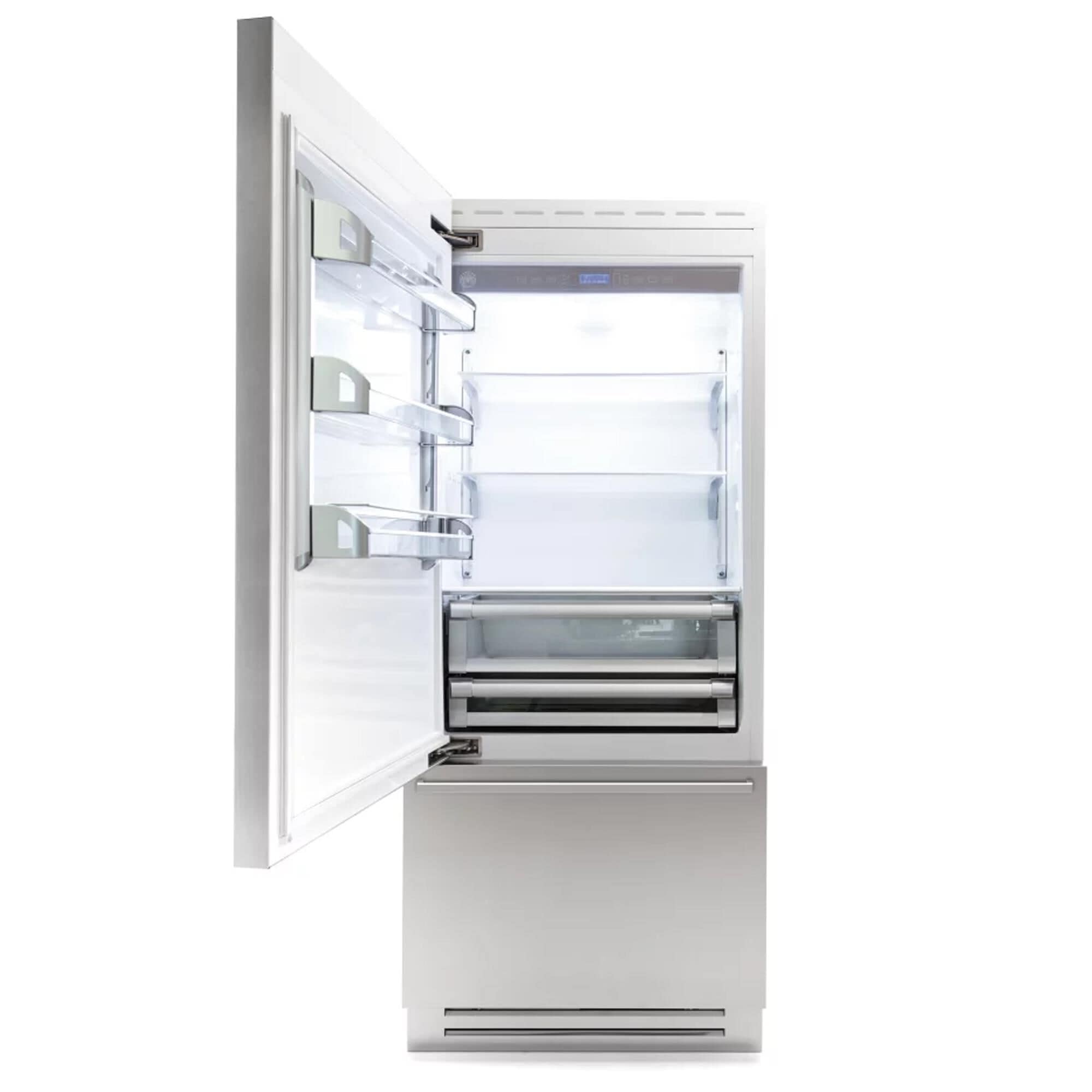 Bertazzoni 36 Built In Bottom Mount Refrigerator with Left Hinge in Stainless Steel NFM