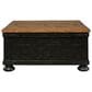 Ashley Valebeck Square Lift Top Coffee Table in Black and Brown, , large