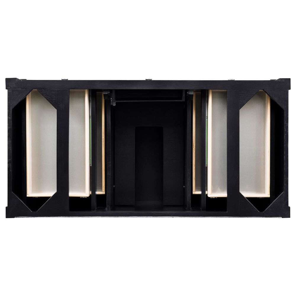 James Martin Vanities Brittany 48&quot; Single Bathroom Vanity in Black Onyx with 3 cm Arctic Fall Solid Surface Top and Rectangle Sink, , large