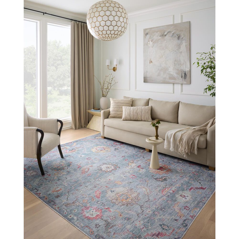 Loloi II Elysium Denim and Multicolor 5&#39; x 7&#39;6&quot; Area Rug, , large