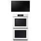 Samsung Bespoke 2-Piece Kitchen Package with White Bespoke 30" Double Wall Oven and Black 36" Induction Cooktop, , large