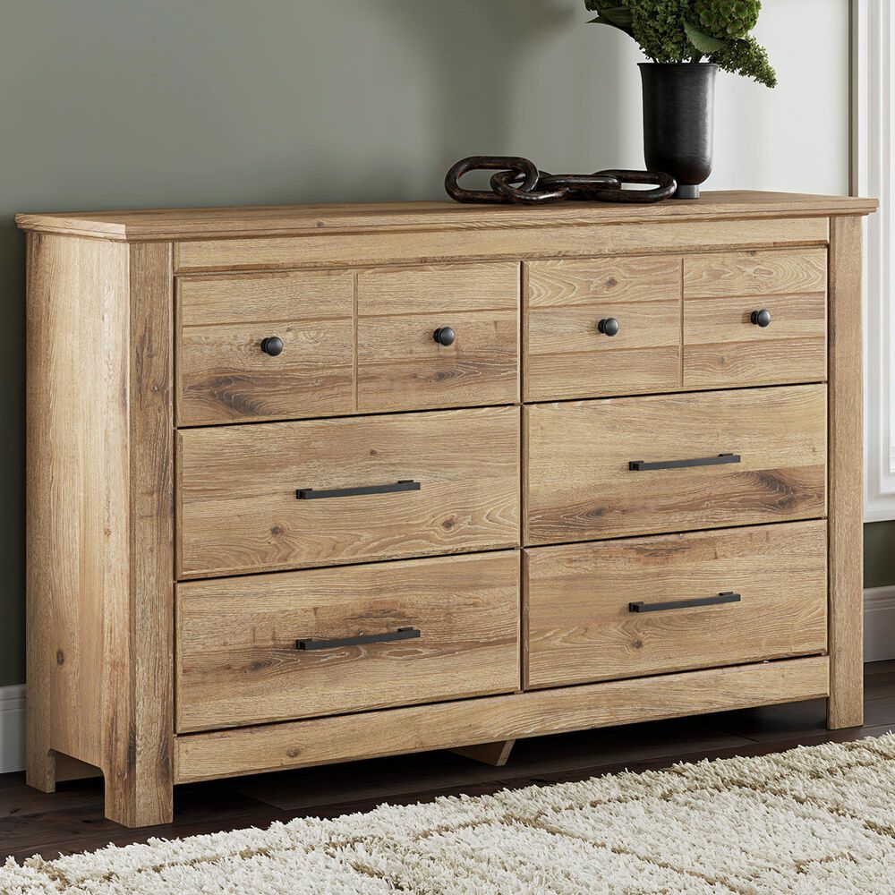Ashley Makidern 6 Drawer Dresser Only in Natural Brown, , large