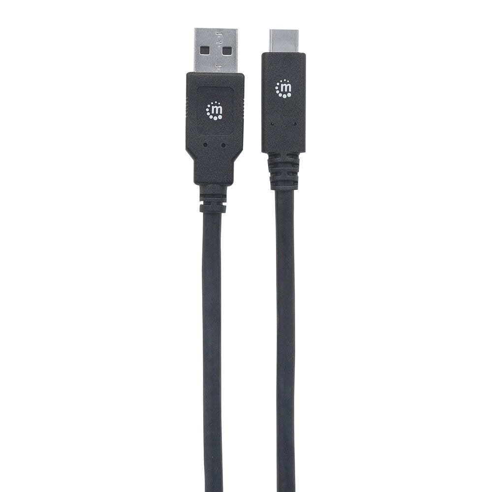 Manhattan 6" USB 3.2 Gen 1, Type-A Male to Type-C Male, 5 Gbps in Black, , large