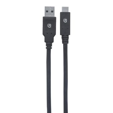 Manhattan 6" USB 3.2 Gen 1, Type-A Male to Type-C Male, 5 Gbps in Black, , large