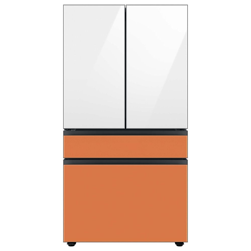 Samsung Bespoke Bespoke 4-Door French Door Refrigerator Top Panel in White Glass, , large